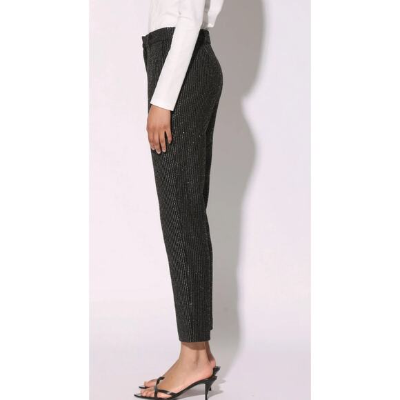 Walter Baker Tyler Pant Sparkle Stripe Tweed with Cropped Ankle. Size 2 - Picture 2 of 10